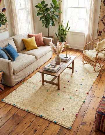 4' 8 x 8' 5 Hand Knotted Moroccan Wool Rug