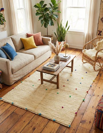4' 8 x 8' 5 Hand Knotted Moroccan Wool Rug