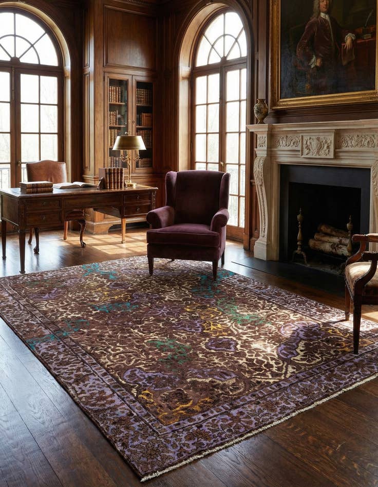 Detail image of 6' 3 x 9' 7 Vintage Royal Wool Rug