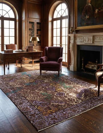 6' 3 x 9' 7 Vintage Royal Wool Rug