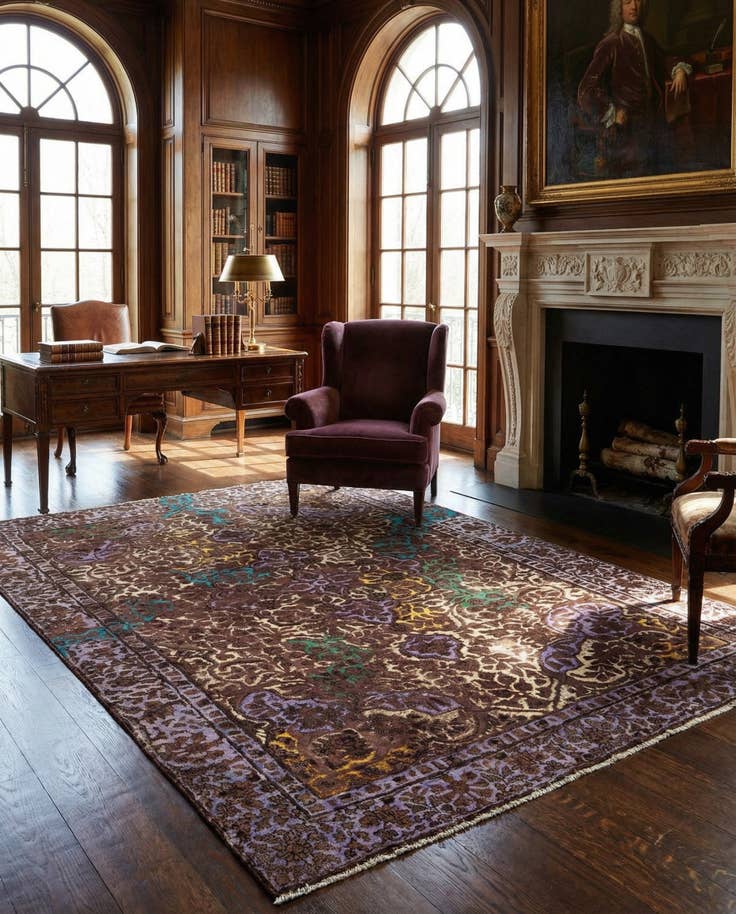 Detail image of 6' 3 x 9' 7 Vintage Royal Wool Rug