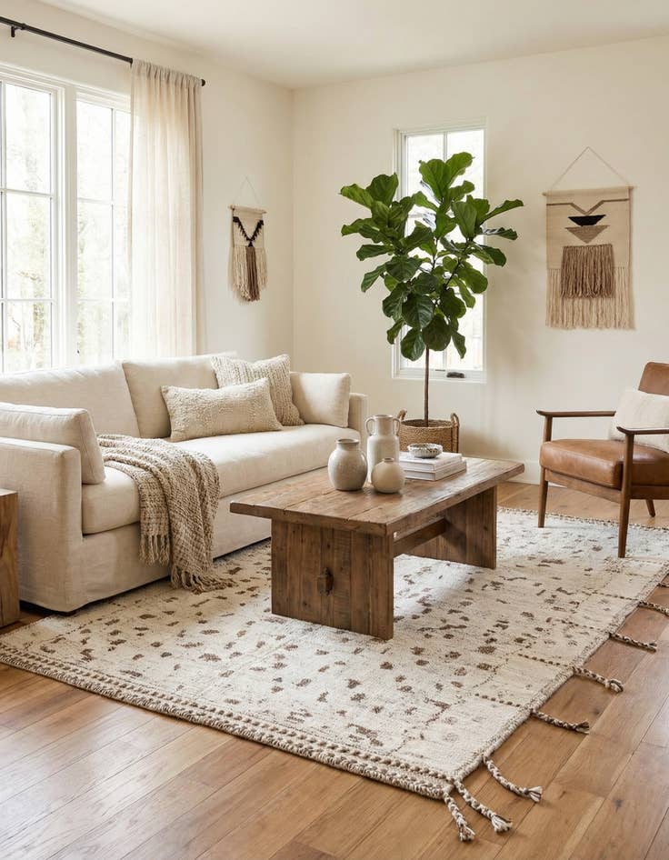 Detail image of 5' 2 x 7' 4  Hand Knotted Moroccan Wool Rug