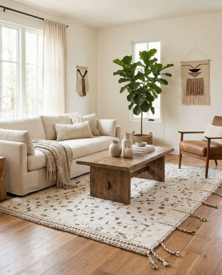 5' 2 x 7' 4 Hand Knotted Moroccan Wool Rug