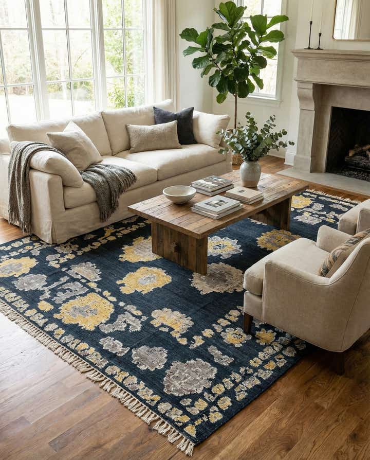 9' x 12' 3 Hand Knotted Oushak Wool Rug