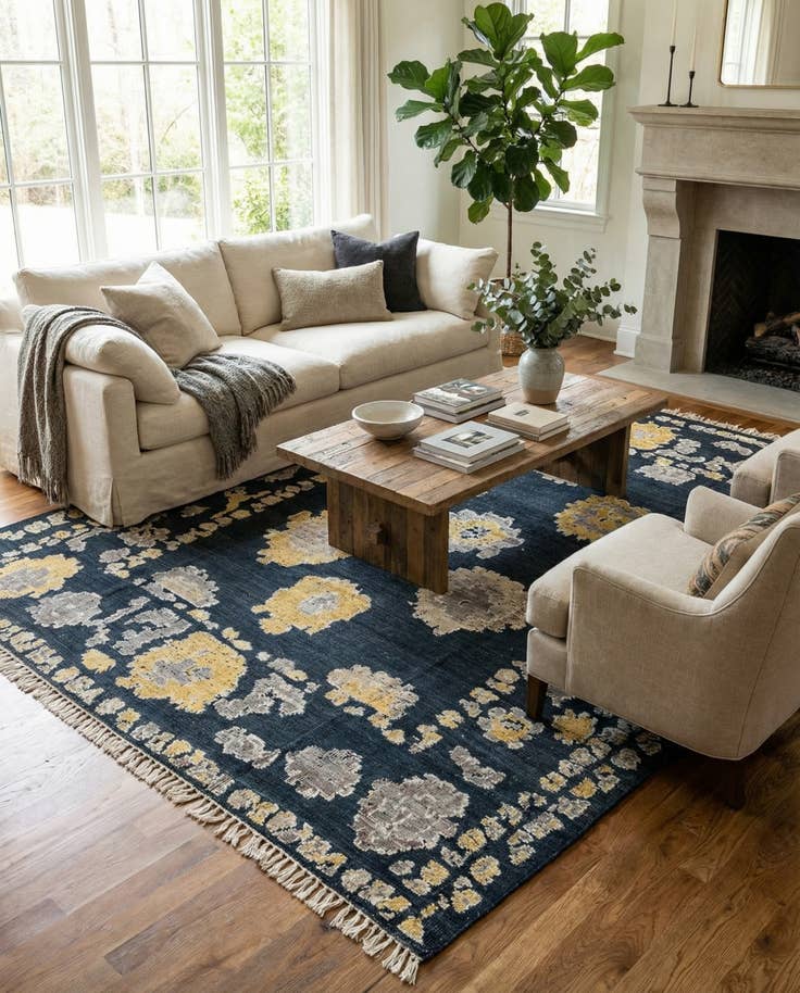 Detail image of 9' x 12' 3 Hand Knotted Oushak Wool Rug