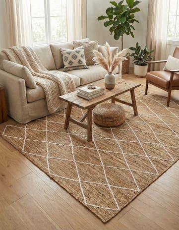 8' x 11' Handmade Braided Jute Rug