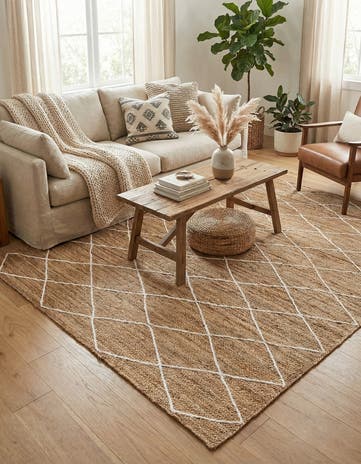 8' x 11' Handmade Braided Jute Rug
