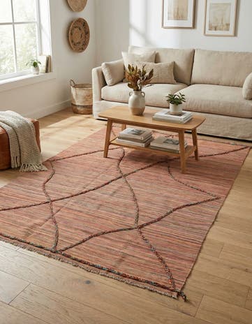 5' 10 x 8' 5 Hand Woven Kilim Modern Wool Rug