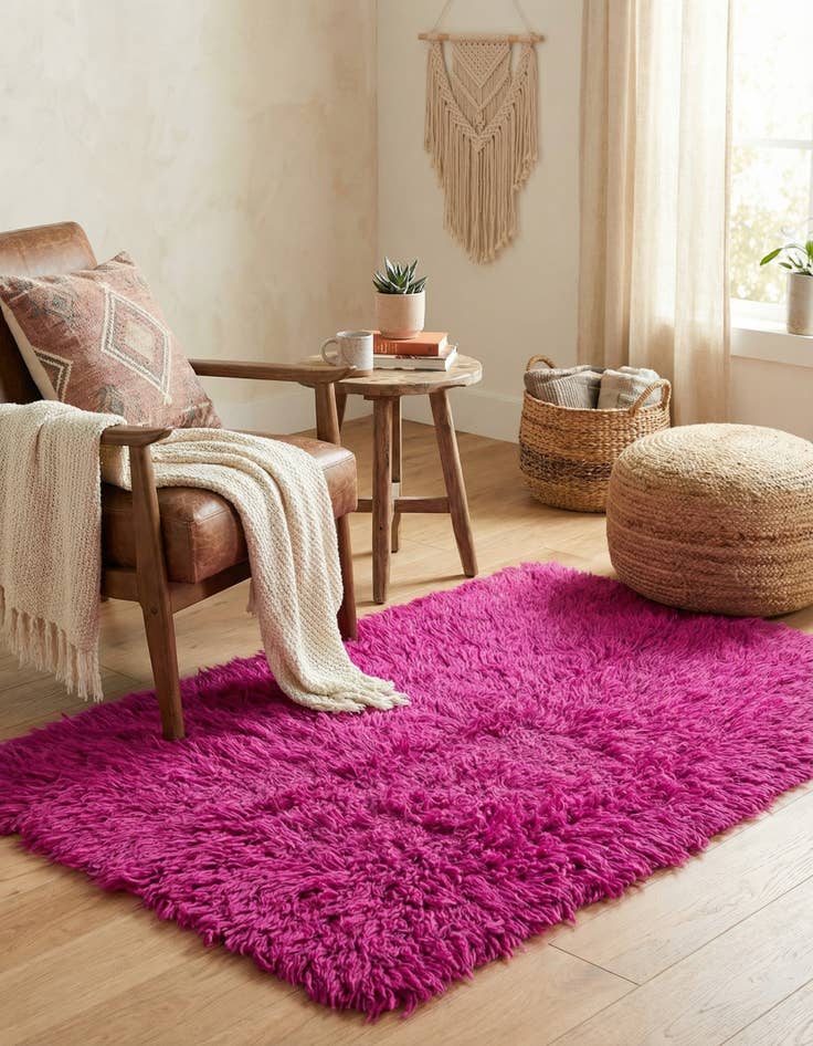 Detail image of  2' 1 x 3' 10  Hand Knotted Moroccan Wool Runner Rug