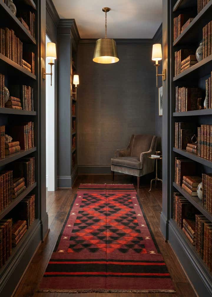 4' 2 x 9' Hand Woven Kilim Afghan Wool Runner Rug