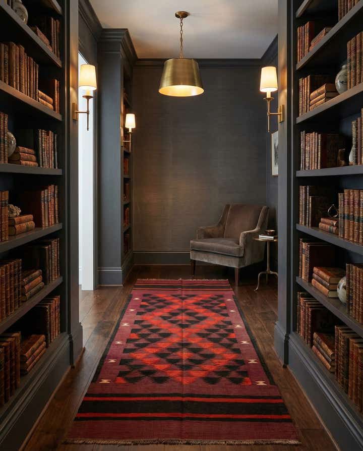 4' 2 x 9' Hand Woven Kilim Afghan Wool Runner Rug