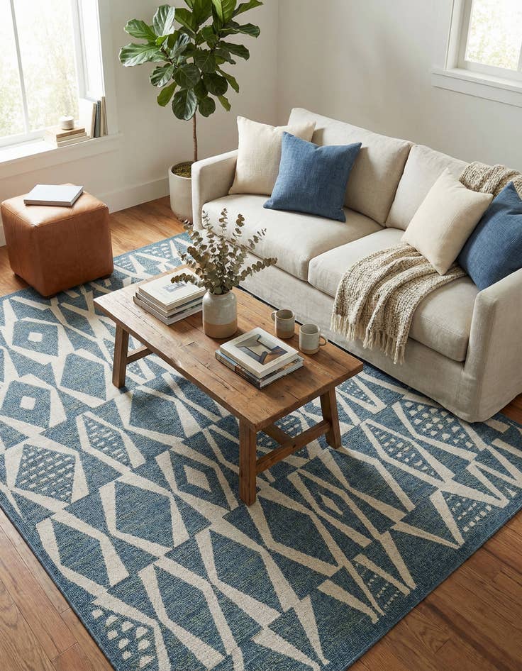 Detail image of  7' 10 x 10'  Washable Baja Indoor / Outdoor Rug