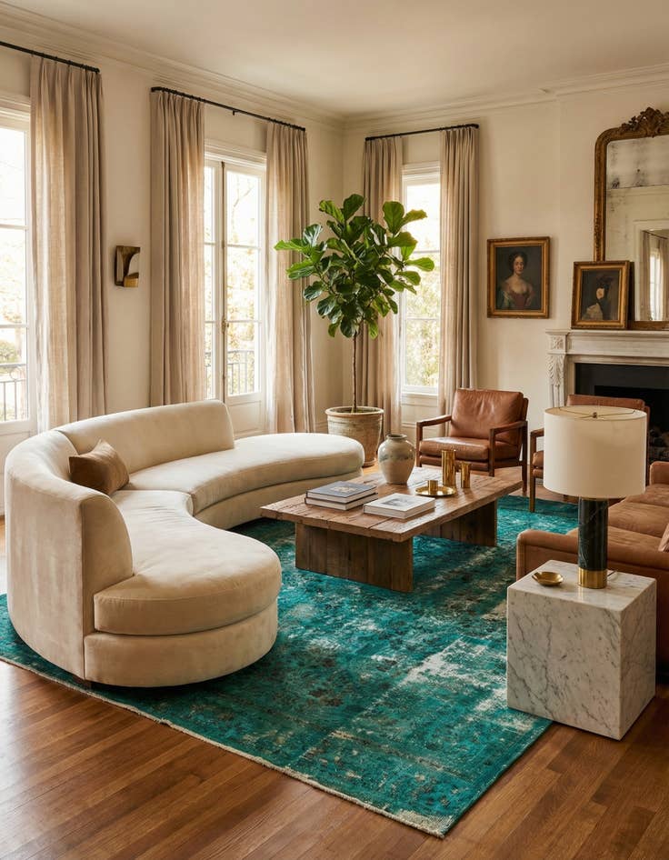 Detail image of 8' 10 x 12' 4  Hand Knotted Ultra Vintage Persian Wool Rug