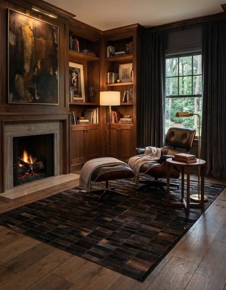 Detail image of  5' 1 x 8' Cowhide - Patchwork Rug