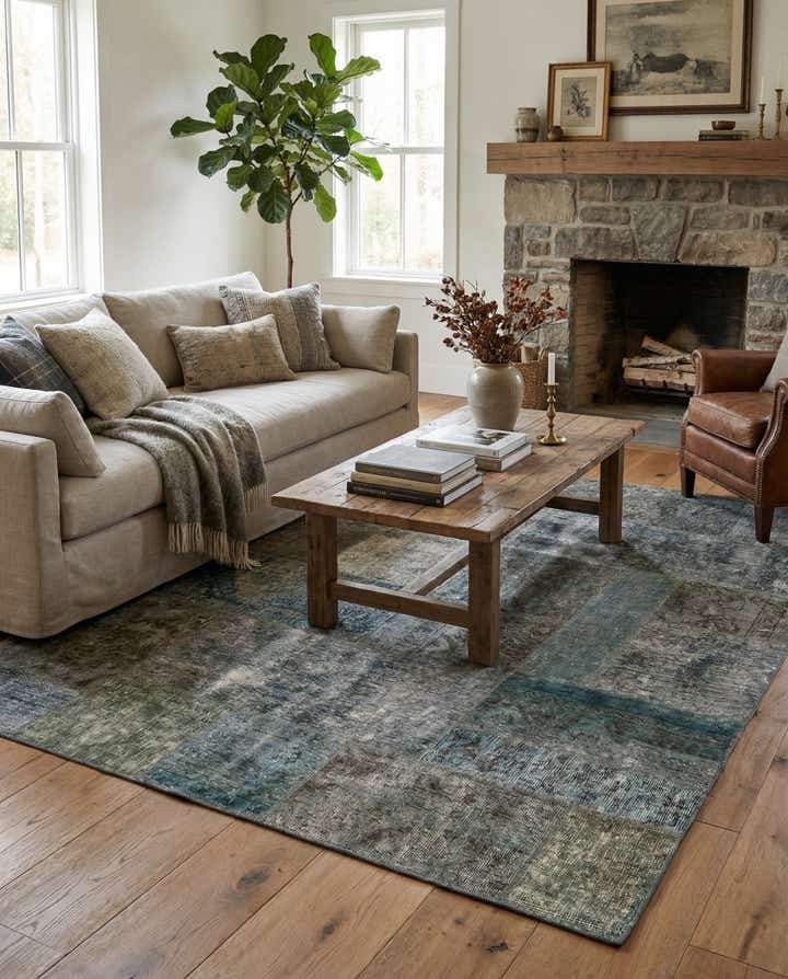 5' x 6' 8 Hand Knotted Ultra Vintage Persian Wool Rug
