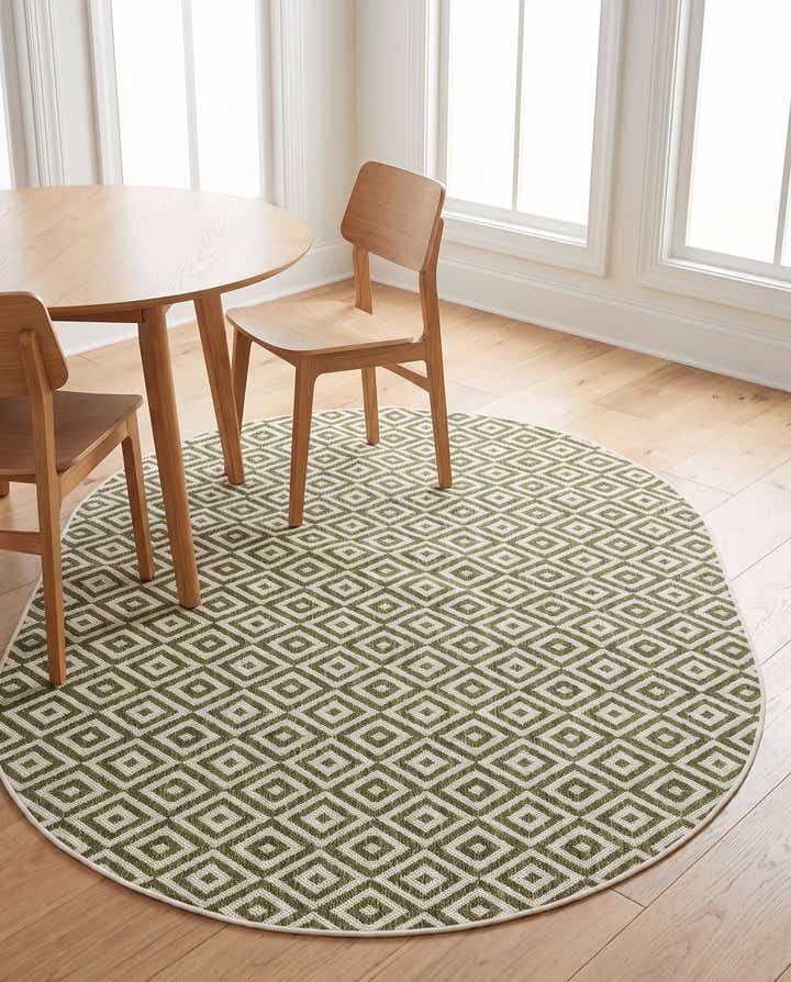 5' 3 x 8' Easy-Clean Jill Zarin Costa Rica Indoor / Outdoor Oval Rug
