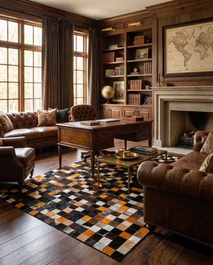 Detail image of 5' 2 x 7' 11 Cowhide - Patchwork Rug