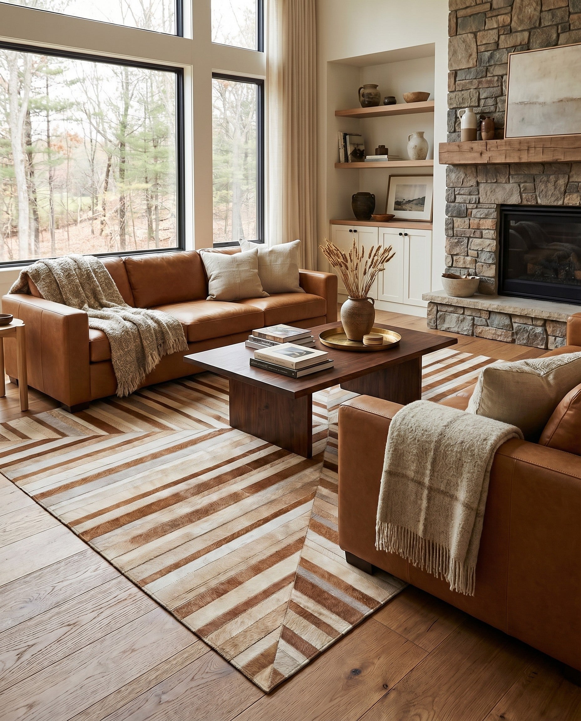 5' 2 x 7' 10 Cowhide - Patchwork Rug