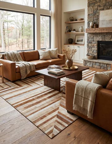 5' 2 x 7' 10 Cowhide - Patchwork Rug