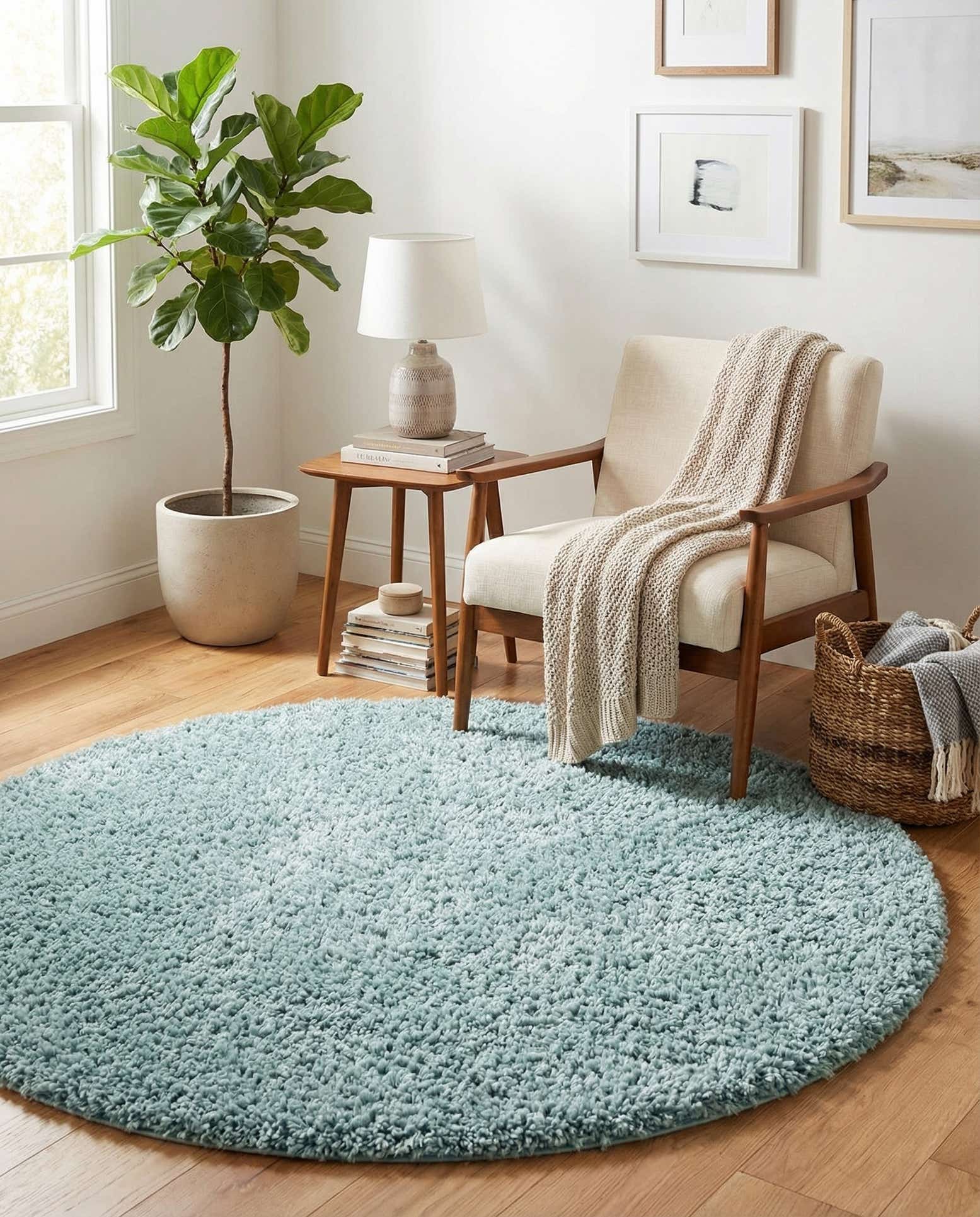 7' 10 x 7' 10 Zermatt Shag Round Rug