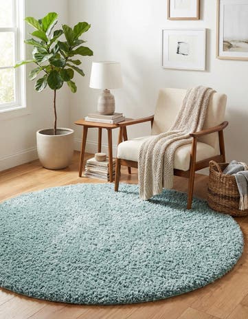 7' 10 x 7' 10 Zermatt Shag Round Rug