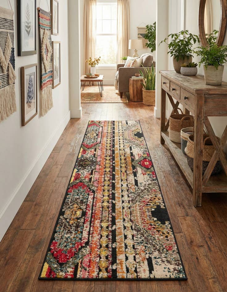 Detail image of 2' 7 x 12'  Washable Casablanca Indoor / Outdoor Runner Rug
