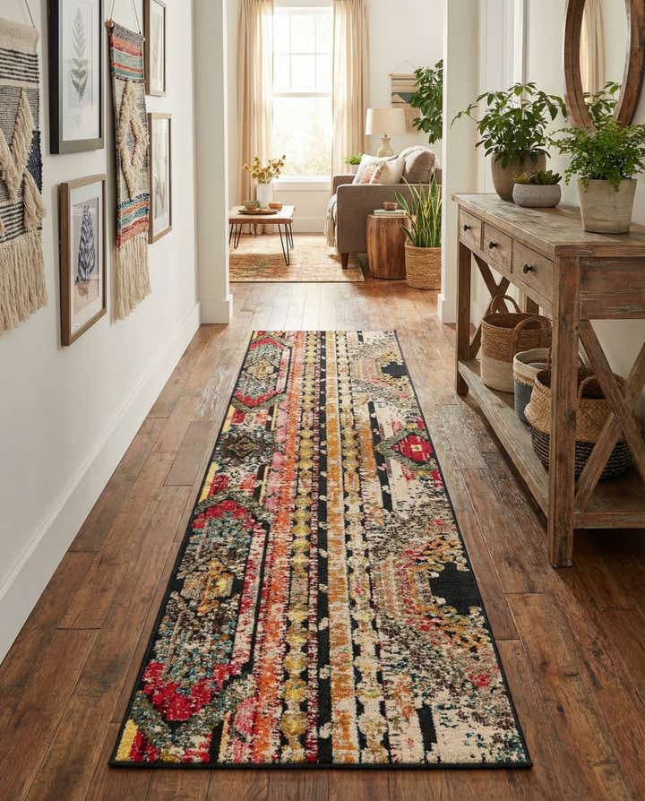2' 7 x 12' Easy-Clean Casablanca Indoor / Outdoor Runner Rug