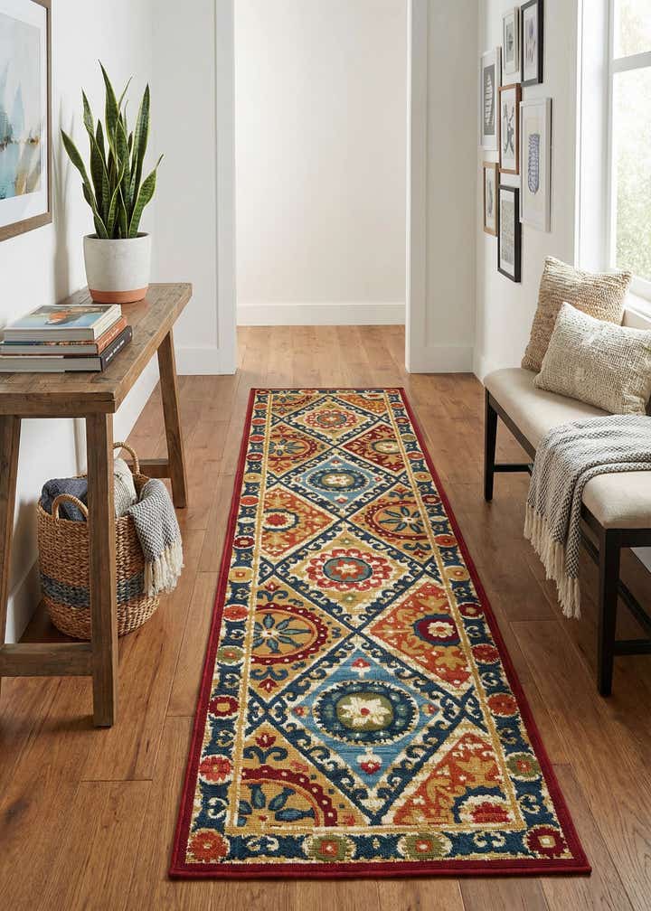2' x 8' Easy-Clean Modern Indoor / Outdoor Runner Rug