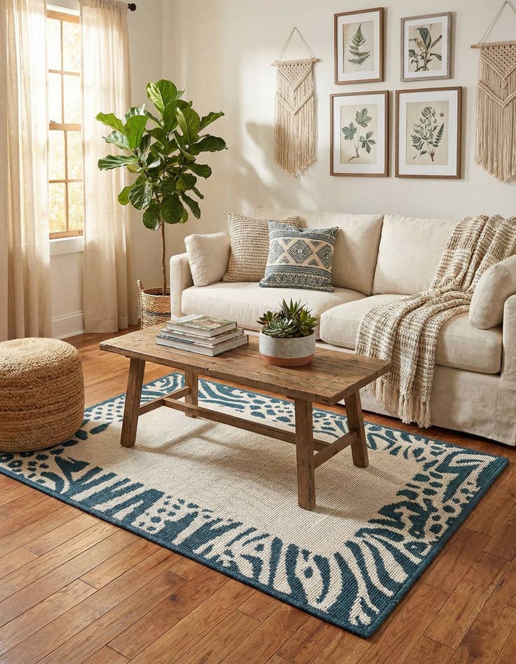 Detail image of  2' x 3'  Washable Safari Indoor / Outdoor Rug