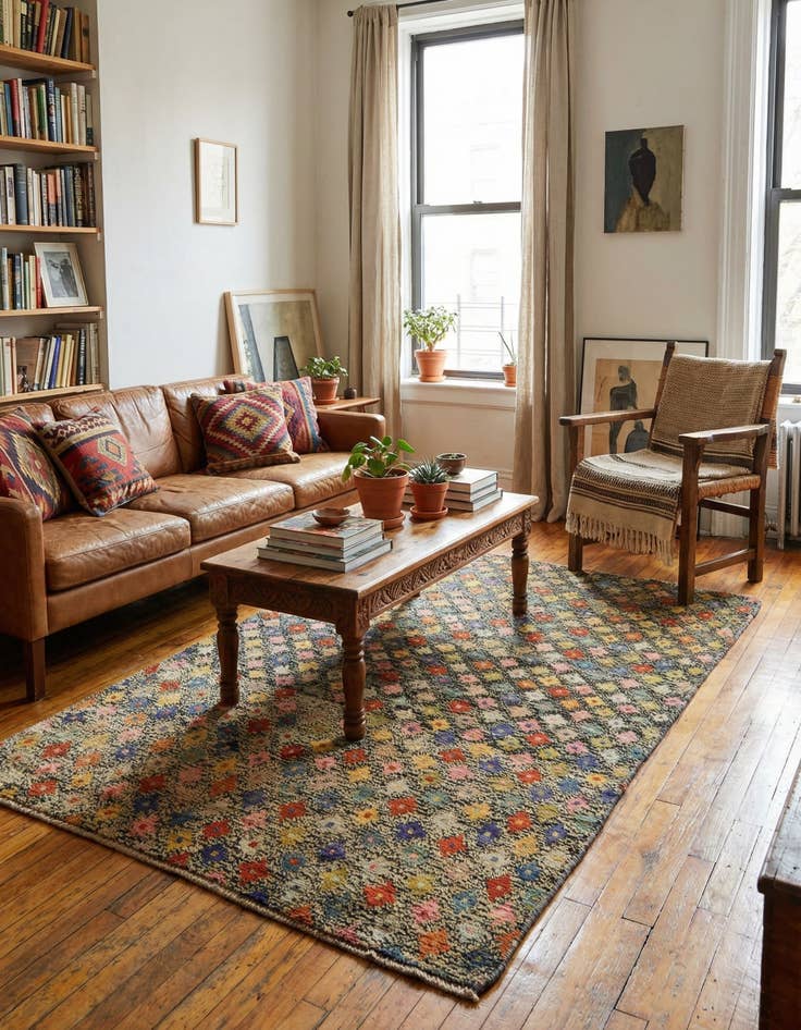 Detail image of 4' x 6' 1  Hand Knotted Balouch Wool Rug