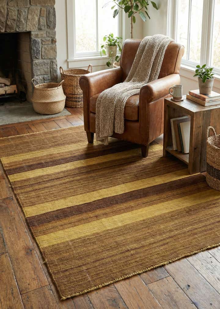4' 1 x 5' 8 Hand Woven Kilim Afghan Wool Rug