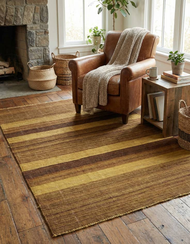 Detail image of 4' 1 x 5' 8  Hand Woven Kilim Afghan Wool Rug