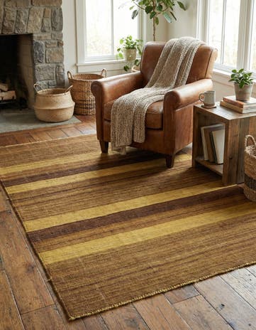 4' 1 x 5' 8 Hand Woven Kilim Afghan Wool Rug