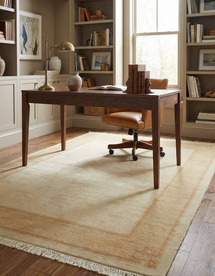 Detail image of 4' x 5' 9  Hand Knotted Nepal Wool Rug