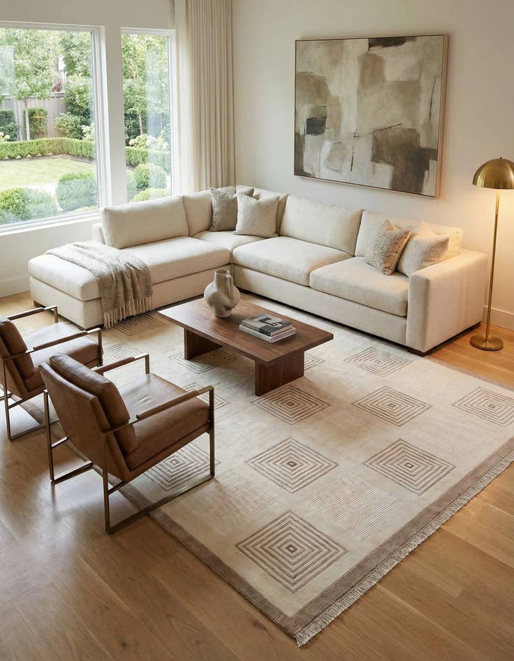 Detail image of 8' 2 x 11' 6  Hand Knotted Darya Wool Rug