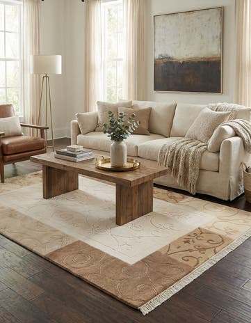 4' 7 x 6' 8 Hand Knotted Darya Wool Rug
