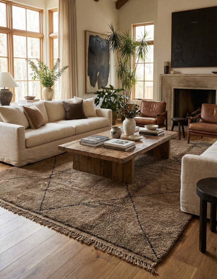 Detail image of  6' 8 x 10' Berber Rug