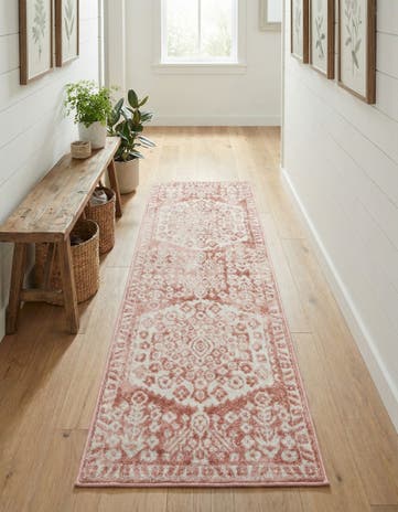 Pink Oxford Runner Rug