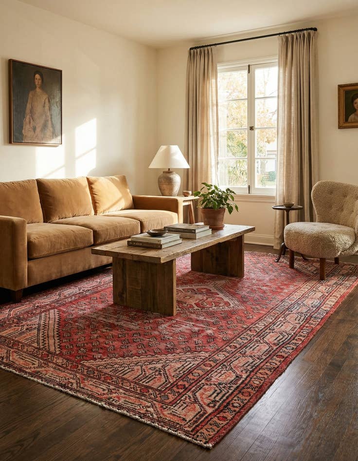 Detail image of 4' x 6' 1  Hand Knotted Ultra Vintage Persian Wool Rug