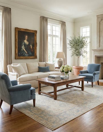 6' 1 x 9' Hand Knotted Oushak Wool Rug