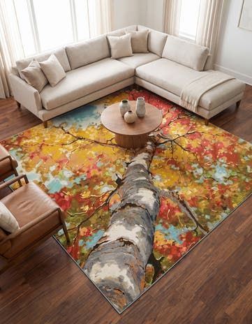 10' x 10' Easy-Clean Botanical Indoor / Outdoor Square Rug