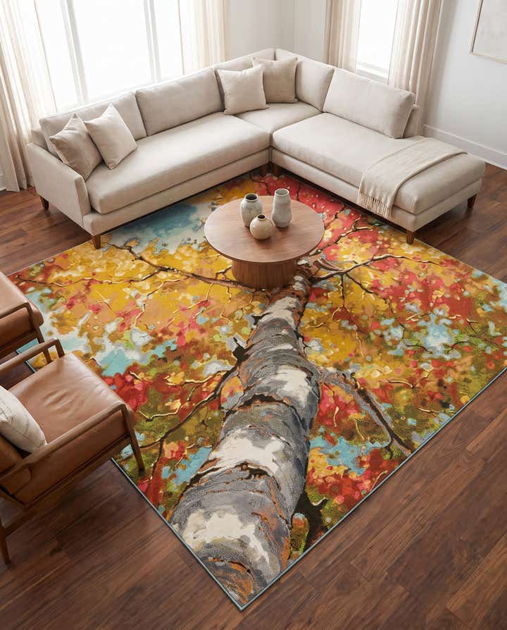 10' x 10' Easy-Clean Botanical Indoor / Outdoor Square Rug