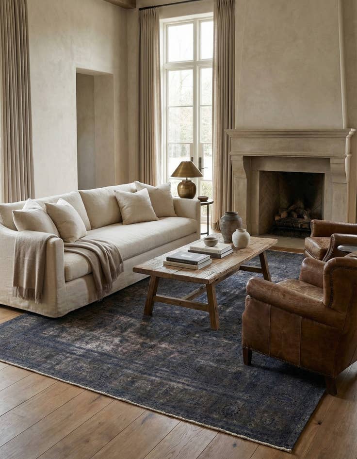 Detail image of 9' x 12'  Hand Knotted Ultra Vintage Persian Wool Rug