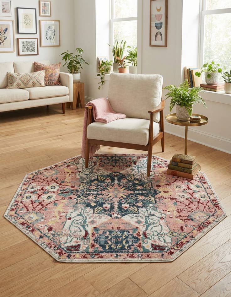 Detail image of 6' x 6' Charleston Octagon Rug