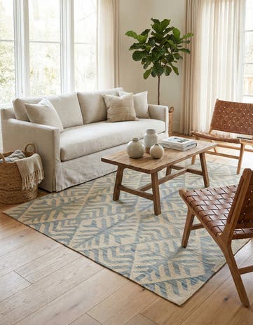 5' 1 x 6' 3 Hand Woven Kilim Modern Wool Rug