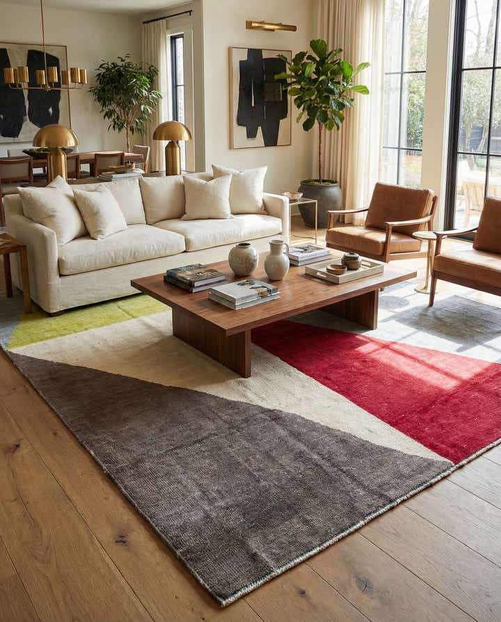8' 9 x 12' 4 Hand Knotted Moroccan Wool Rug