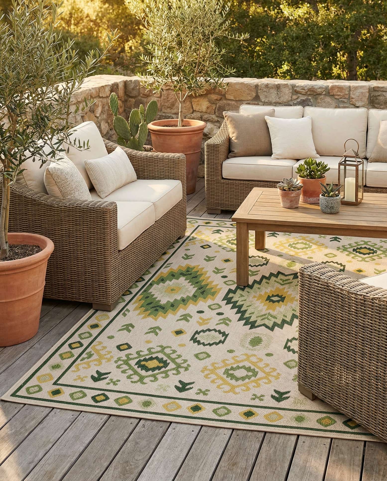 7' 10 x 10' Easy-Clean Baja Indoor / Outdoor Rug