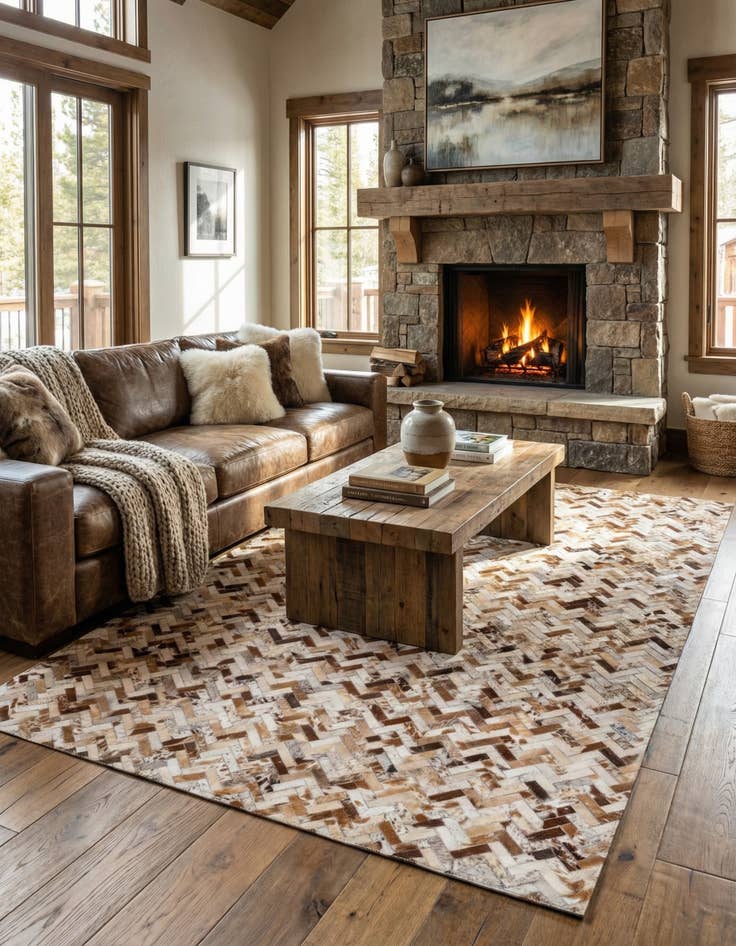 Detail image of  5' x 7' 9 Cowhide Rug