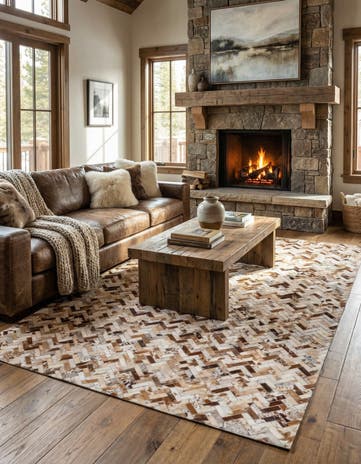 5' x 7' 9 Cowhide Rug