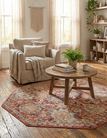 Brick Red Lola Octagon Rug